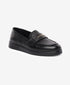Greyder Women's Leather Moccasin Shoes In Black