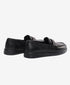 Greyder Women's Leather Moccasin Shoes In Black