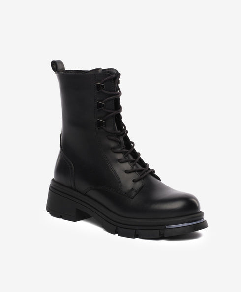 Greyder Women's Military Style Boots In Black