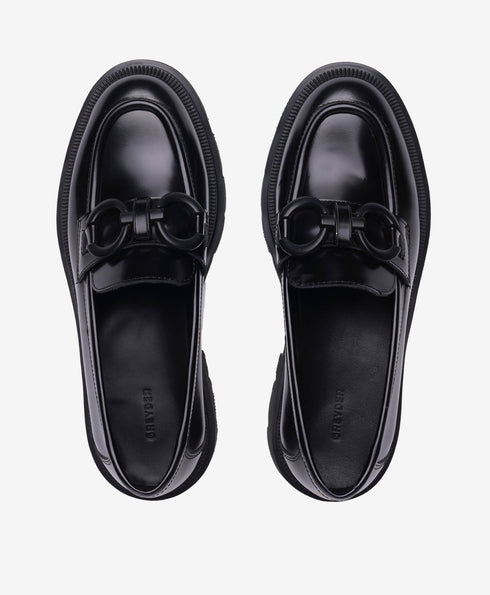 Greyder Women's Modern Moccasin Shoes in Black