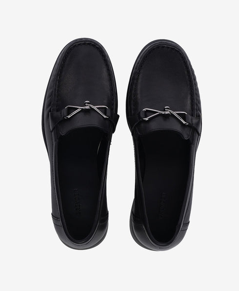 Greyder Women's Traditional High Heel Moccasin shoes in Black