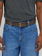 Lee Logo Buckle Belt In Dark Brown - Rodeo In