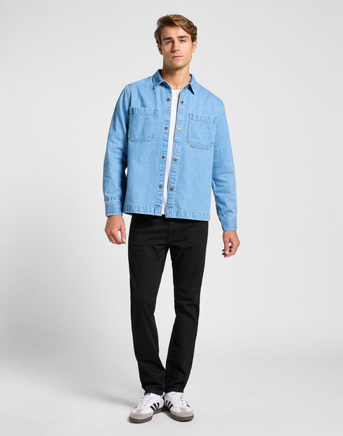 Lee Men's 2 Pocket Overshirt In Light Wash