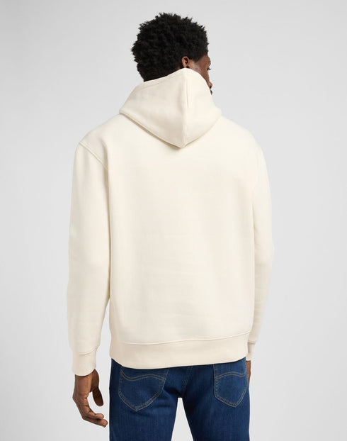 Lee Men's Big Logo Hoodie in Ecru