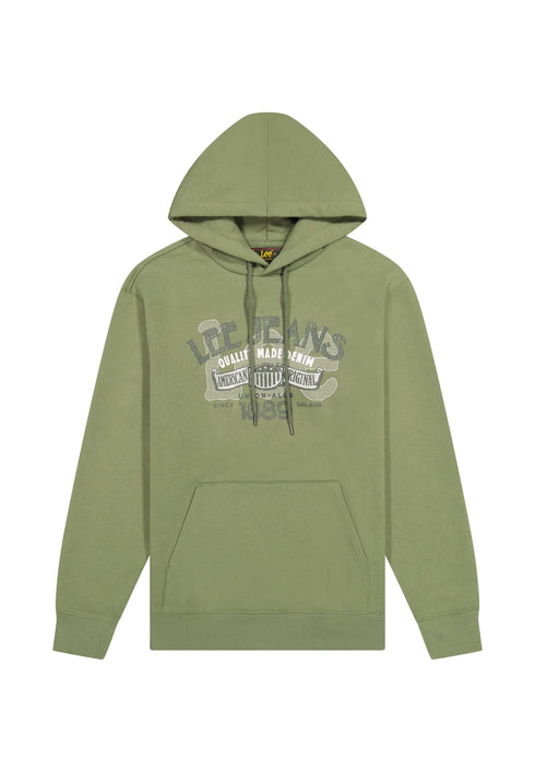 Lee Men's Big Logo Hoodie in Mercantile Green