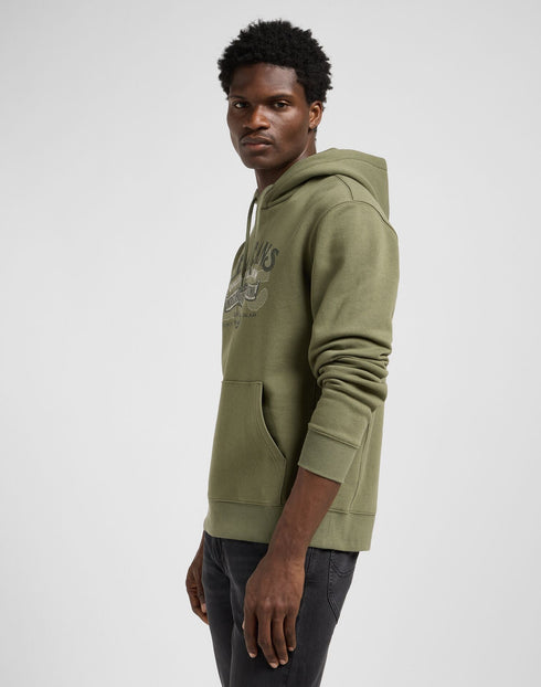 Lee Men's Big Logo Hoodie in Mercantile Green