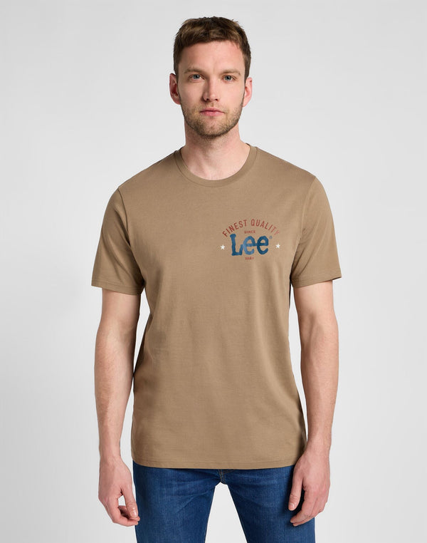 Lee Men's Big Logo T-Shirt In Pebble - Rodeo In