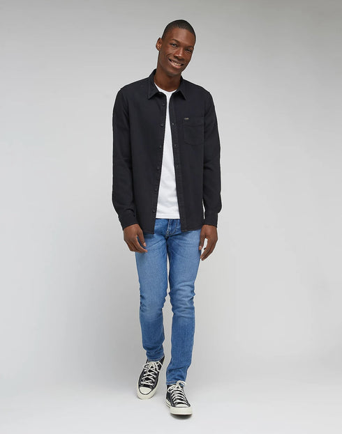 Lee Men's Button Down Shirt In Black
