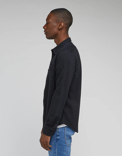 Lee Men's Button Down Shirt In Black