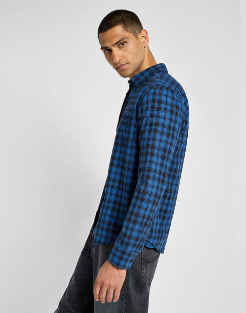 Lee Men's Button Down Shirt In Blue