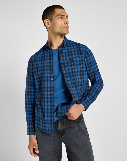 Lee Men's Button Down Shirt In Blue