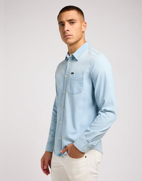 Lee Men's Button Down Shirt In Blue Sky