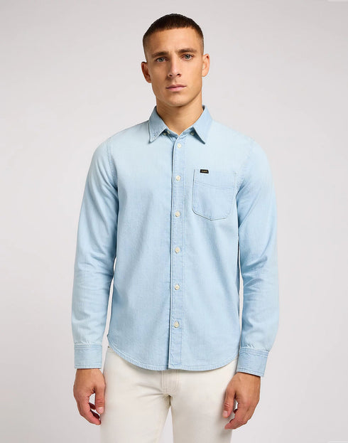 Lee Men's Button Down Shirt In Blue Sky