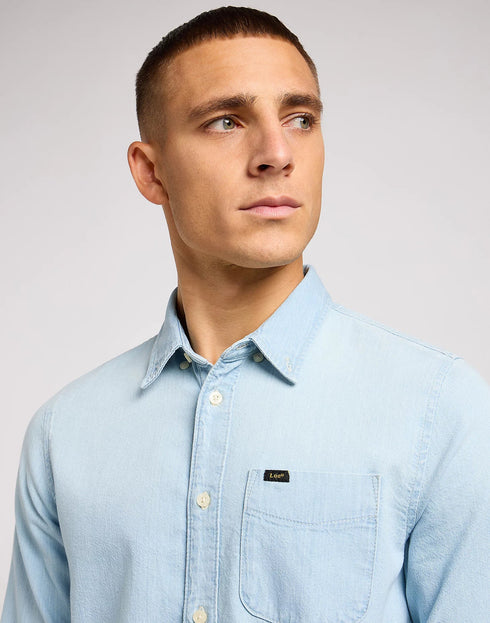 Lee Men's Button Down Shirt In Blue Sky