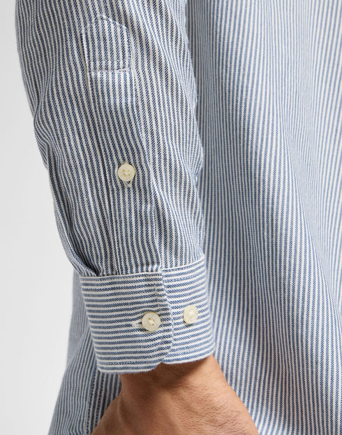 Lee Men's Button Down Shirt In Blue Stripe