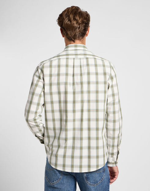 Lee Men's Button Down Shirt in Ecru
