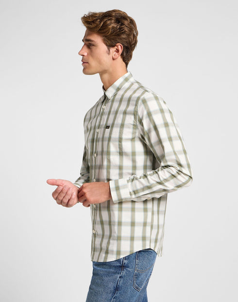 Lee Men's Button Down Shirt in Ecru