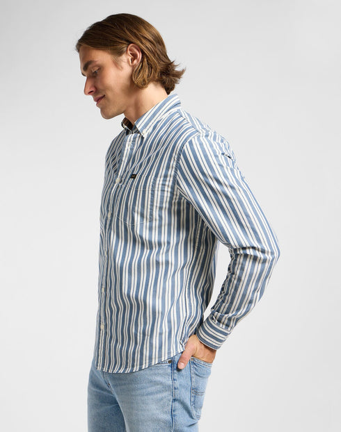 Lee Men's Button Down Shirt in Orion Stripe