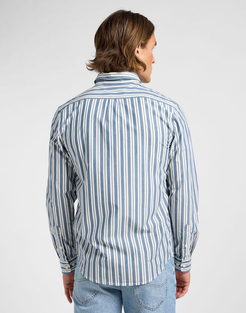 Lee Men's Button Down Shirt in Orion Stripe