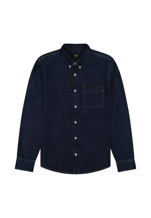 Lee Men's Button Down Shirt In Rinse - Rodeo In