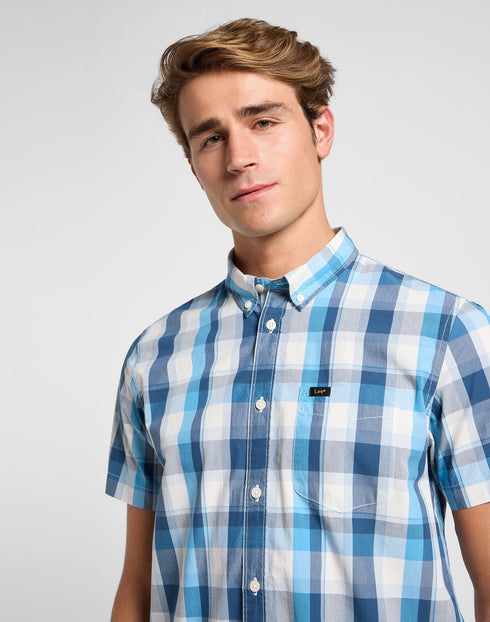 Lee Men's Button down Short Sleeve Shirt in Orion