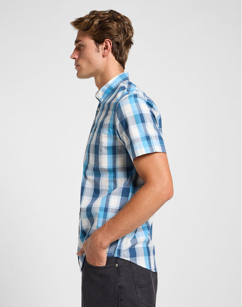 Lee Men's Button down Short Sleeve Shirt in Orion