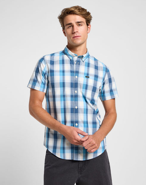Lee Men's Button down Short Sleeve Shirt in Orion
