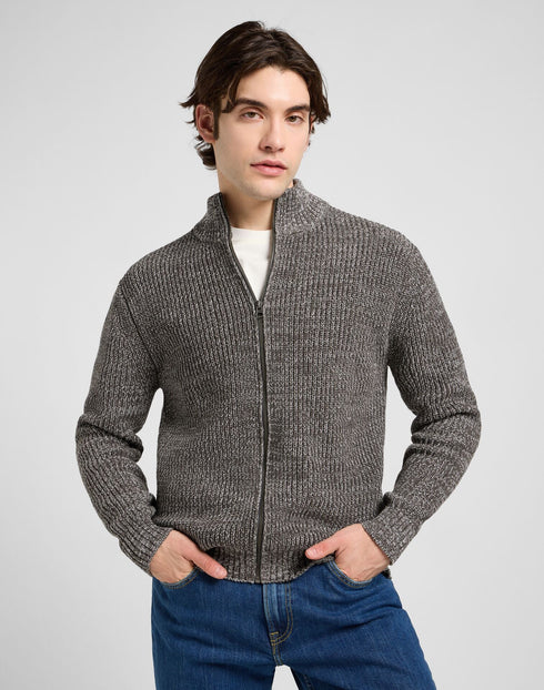Lee Men's Cardigan Zip Sweatshirt in Smoke Gray - Rodeo In