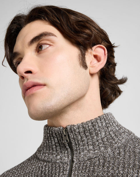 Lee Men's Cardigan Zip Sweatshirt in Smoke Gray