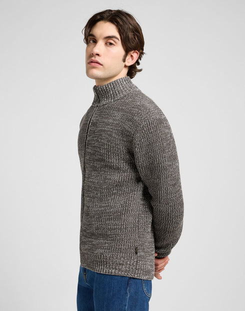 Lee Men's Cardigan Zip Sweatshirt in Smoke Gray