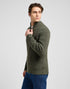 Lee Men's Clean Half Zip Knit Sweatshirt in Olive Gray