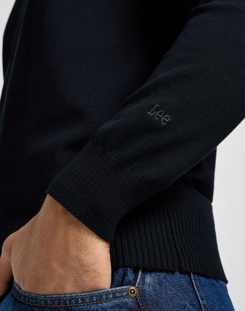 Lee Men's Clean Raglan Sweater in Black