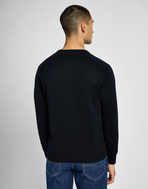 Lee Men's Clean Raglan Sweater in Black