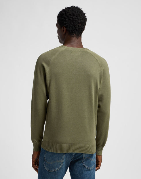 Lee Men's Clean Raglan Sweater in Mercantile Green