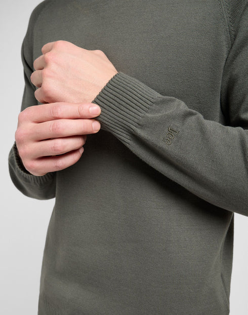 Lee Men's Clean Raglan Sweater In Olive Gray