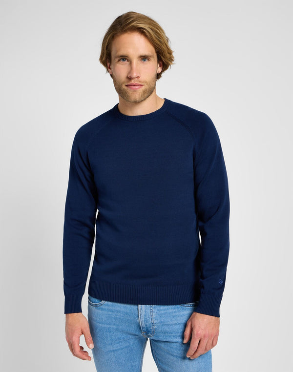 Lee Men's Clean Raglan Sweater in True Navy - Rodeo In