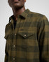 Lee Men's Clean Western Shirt In Army Green Buff