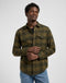 Lee Men's Clean Western Shirt In Army Green Buff
