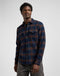 Lee Men's Clean Western Shirt In Luxe Rivet Navy - Rodeo In