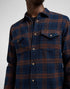 Lee Men's Clean Western Shirt In Luxe Rivet Navy - Rodeo In