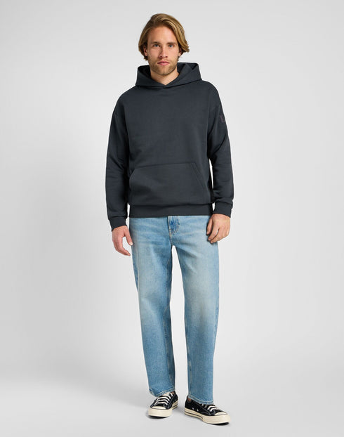 Lee Men's Core Relaxed Hoodie In Washed Black