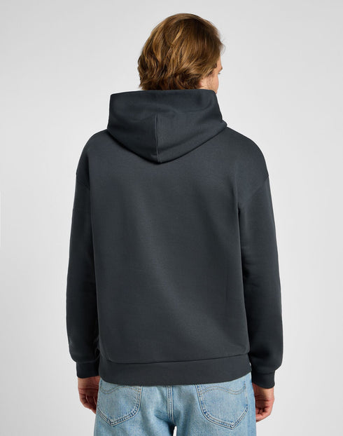Lee Men's Core Relaxed Hoodie In Washed Black