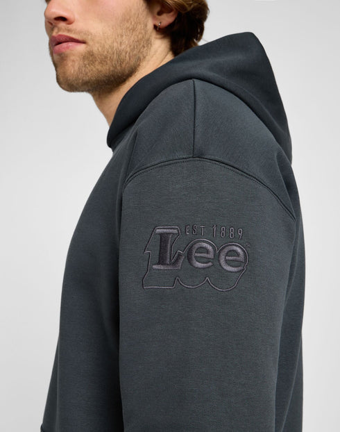 Lee Men's Core Relaxed Hoodie In Washed Black