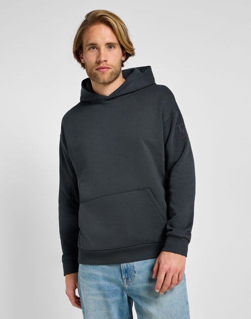 Lee Men's Core Relaxed Hoodie In Washed Black