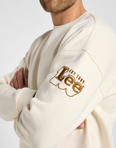Lee Men's Core Relaxed Sweatshirt In Ecru