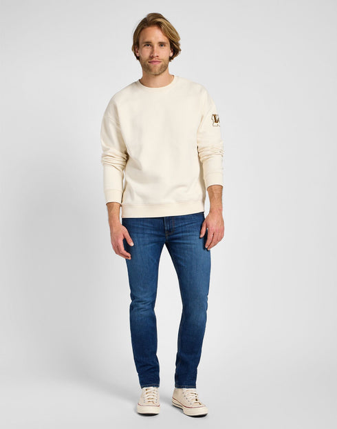 Lee Men's Core Relaxed Sweatshirt In Ecru