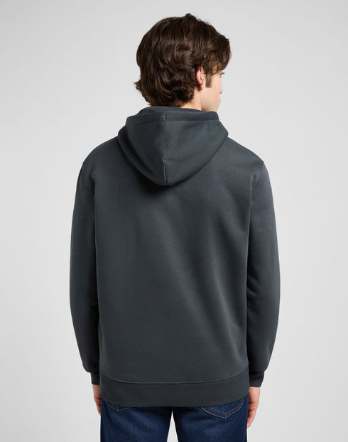 Lee Men's Elevated Essential Zip Hoodie In Washed Black