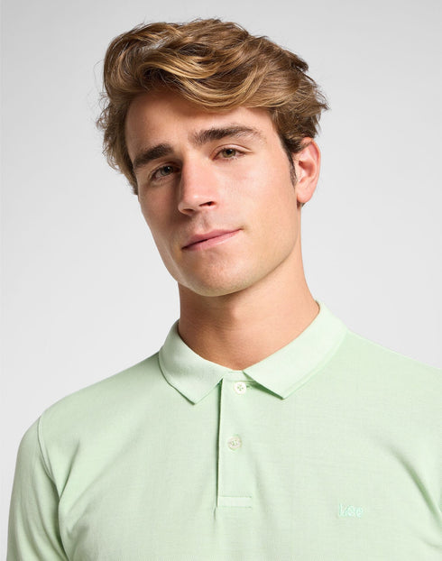 Lee Men's Garment Dye Polo In Soft Sage - Rodeo In