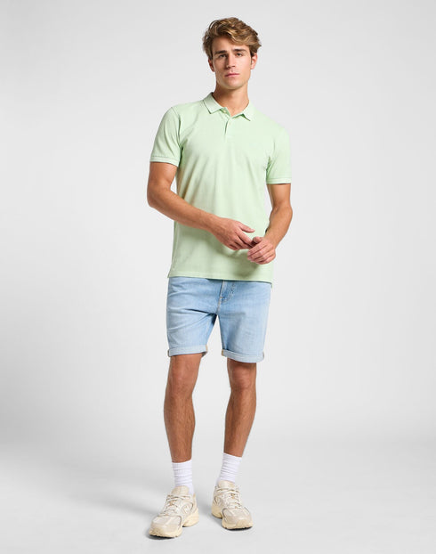 Lee Men's Garment Dye Polo In Soft Sage - Rodeo In