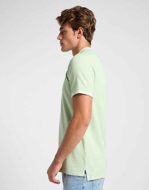 Lee Men's Garment Dye Polo In Soft Sage - Rodeo In